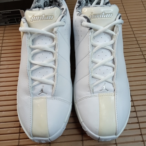 NIKE AIR JORDAN Team Elite II TE 2 White leather Basketball Shoes 310087-173 SIZ - Picture 4 of 12